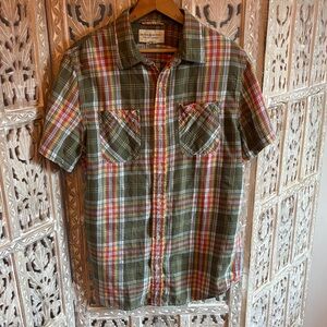 Denim & Supply Ralph Lauren Cotton Plaid Short Sleeve Button Down Size L